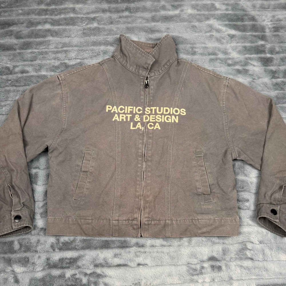 PacSun Pacific Studios Art & Design Canvas Jacket Brown Small